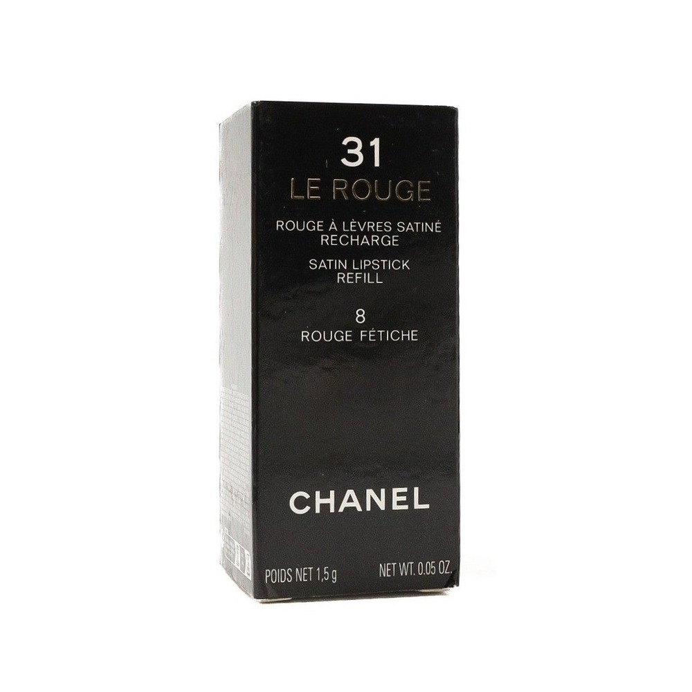 Chanel - 31 Le Rouge Satin Lipstick Refill - 8 Rouge Fetiche - 0.05 oz / 1.5 g